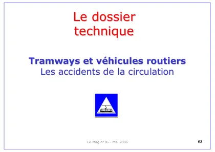 Couverture – Tramways et véhicules routiers : les accidents de la circulation