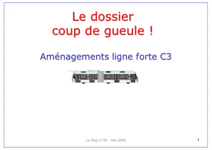 Couverture – Aménagements de la ligne forte C3