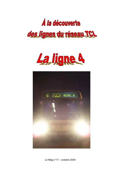 Couverture – À la découverte de la ligne 4
