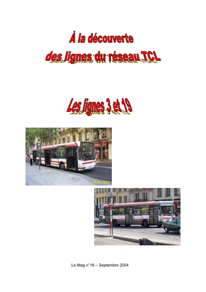 Couverture – À la découverte des lignes 3 et 19