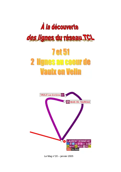 Couverture – À la découverte des lignes 7 et 51