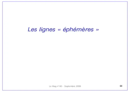 Couverture – Les lignes éphémères : la N8