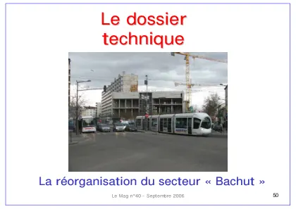 Couverture – La réorganisation du secteur Bachut