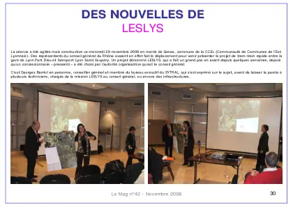 Couverture – Des nouvelles de LESLYS