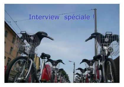 Couverture – Interview spéciale Vélo’v